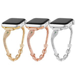 銅象嵌ジルコン ヘビ頭ウォッチバンド、Apple Watch 46mm / 49mm / 45mm / 44mm用、Apple Watch 42mm / 41mm / 40mm / 38mm用