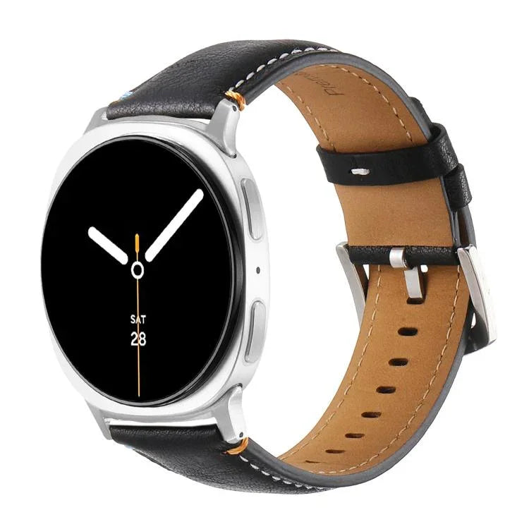 ステッチ入り本革ウォッチバンド、Samsung Galaxy Watch8 / Watch8 Classic 用