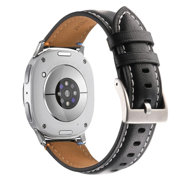 ステッチ入り本革ウォッチバンド、Samsung Galaxy Watch8 / Watch8 Classic 用