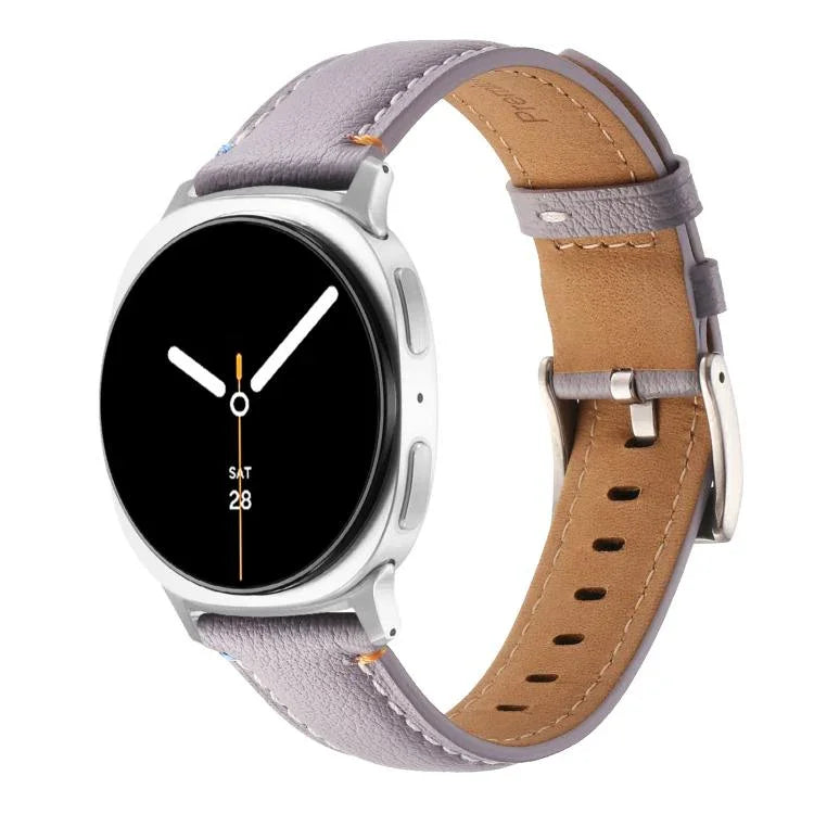 ステッチ入り本革ウォッチバンド、Samsung Galaxy Watch8 / Watch8 Classic 用