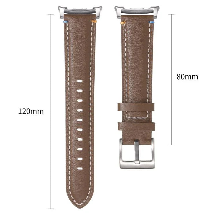 ステッチ入り本革ウォッチバンド、Samsung Galaxy Watch8 / Watch8 Classic 用