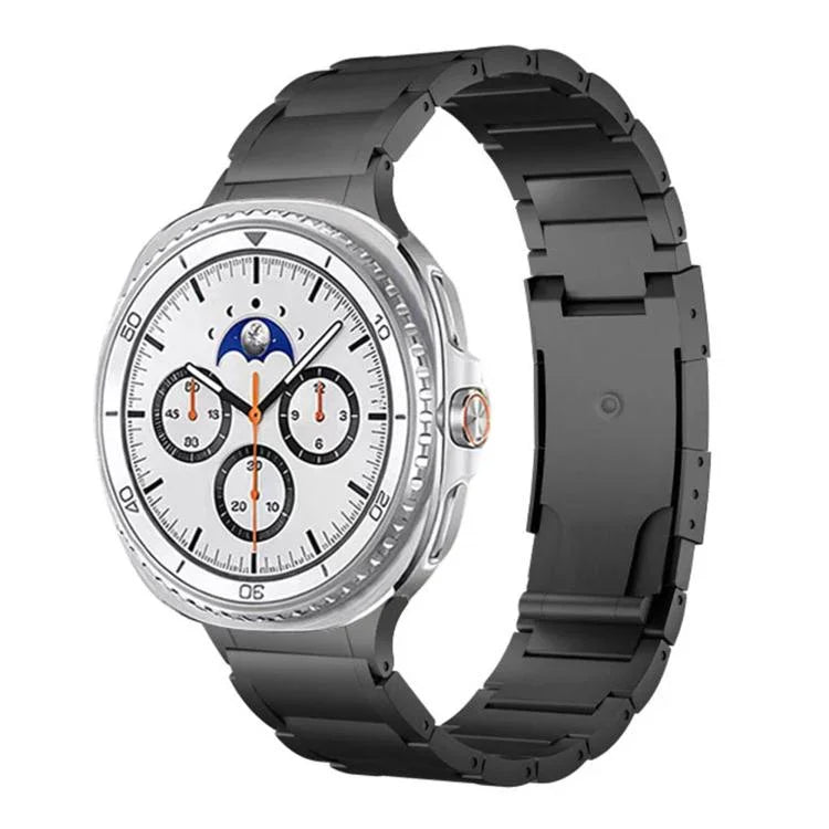 一体型三珠べっ甲バックルメタルウォッチバンド、Samsung Galaxy Watch8 / Watch8 Classic 用