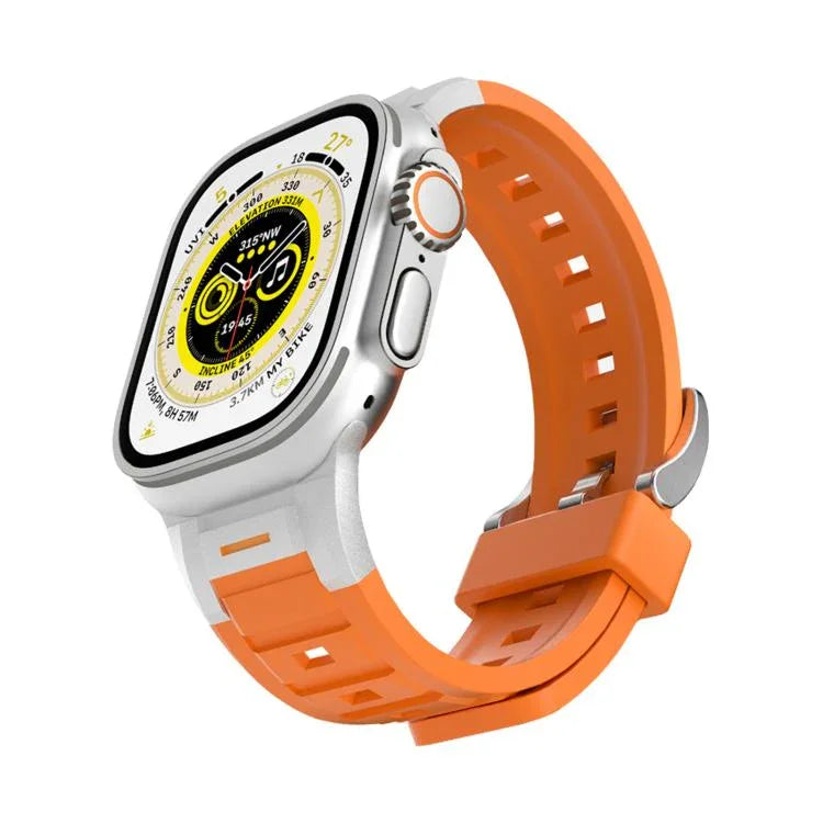 パイオニア メタルジョイント カラフルシリコンウォッチバンド、Apple Watch 46mm / 49mm / 45mm / 44mm用、Apple Watch 42mm / 41mm / 40mm / 38mm用