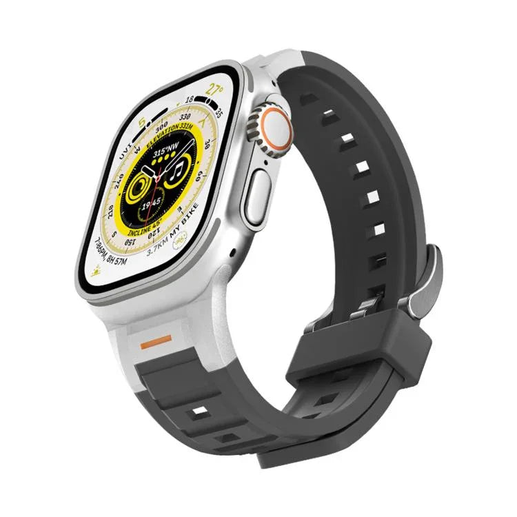 パイオニア メタルジョイント カラフルシリコンウォッチバンド、Apple Watch 46mm / 49mm / 45mm / 44mm用、Apple Watch 42mm / 41mm / 40mm / 38mm用
