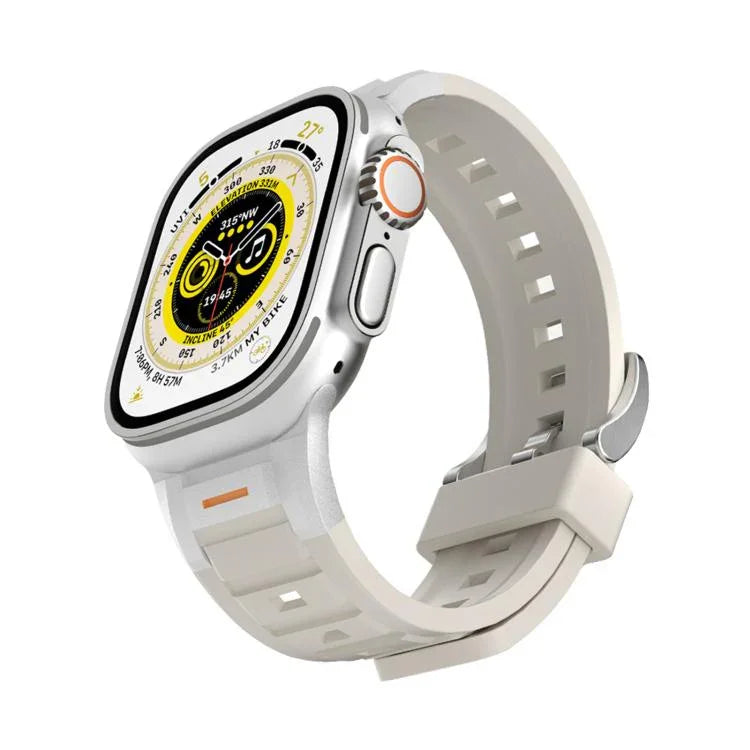 パイオニア メタルジョイント カラフルシリコンウォッチバンド、Apple Watch 46mm / 49mm / 45mm / 44mm用、Apple Watch 42mm / 41mm / 40mm / 38mm用