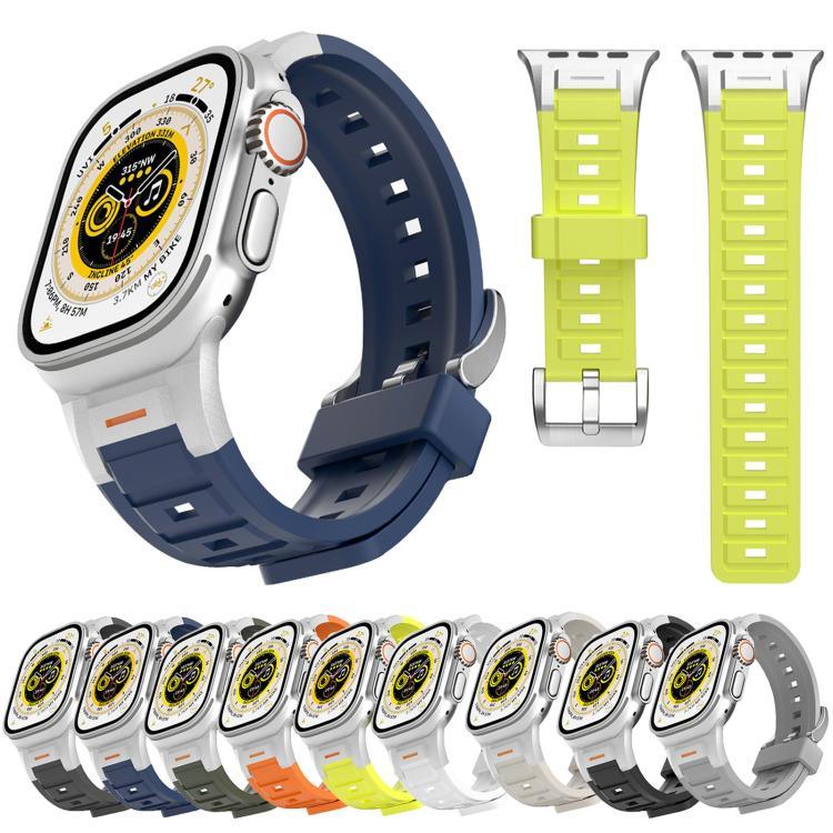 パイオニア メタルジョイント カラフルシリコンウォッチバンド、Apple Watch 46mm / 49mm / 45mm / 44mm用、Apple Watch 42mm / 41mm / 40mm / 38mm用