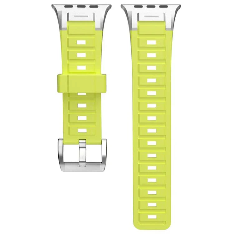 パイオニア メタルジョイント カラフルシリコンウォッチバンド、Apple Watch 46mm / 49mm / 45mm / 44mm用、Apple Watch 42mm / 41mm / 40mm / 38mm用