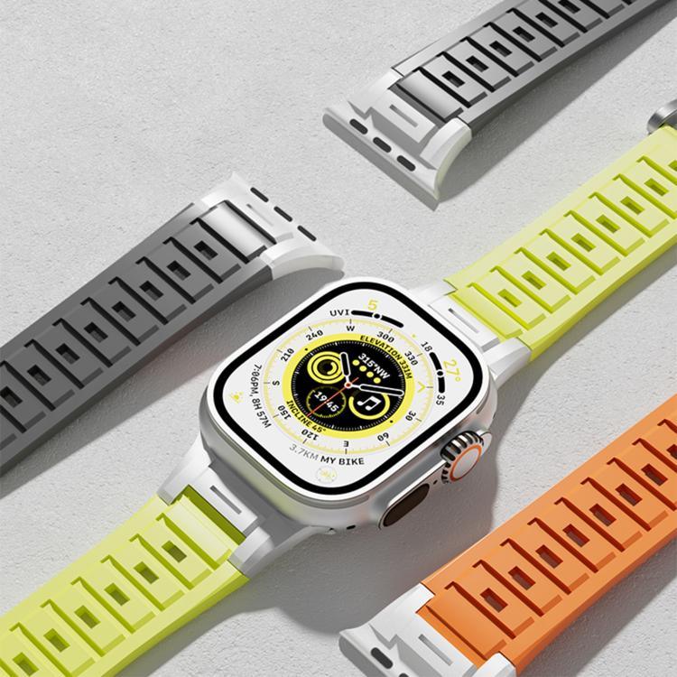 パイオニア メタルジョイント カラフルシリコンウォッチバンド、Apple Watch 46mm / 49mm / 45mm / 44mm用、Apple Watch 42mm / 41mm / 40mm / 38mm用