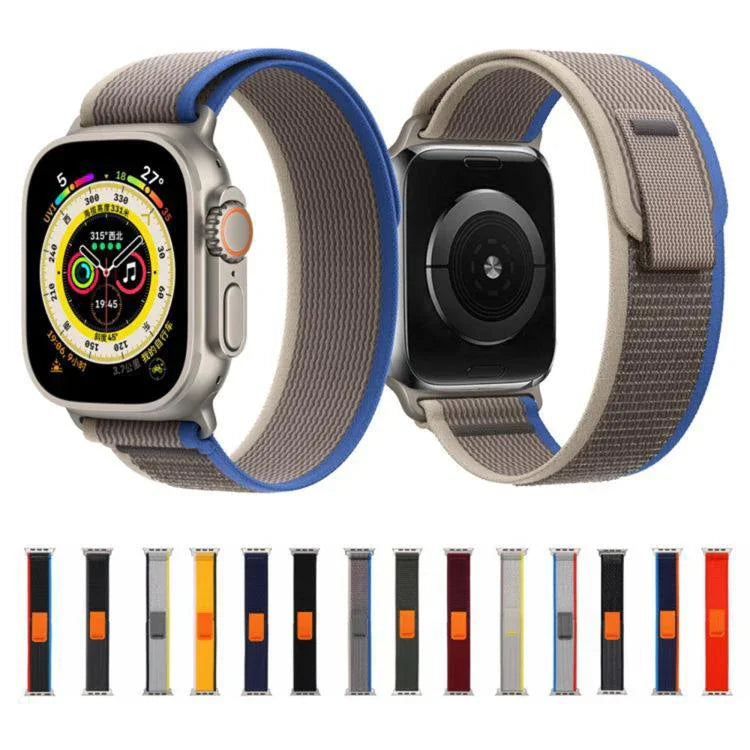 ワイルドパスループ ナイロンウォッチバンド 3Dカーブフィルム付き、Apple Watch シリーズ10 46mm用、Apple Watch シリーズ10 42mm用、Apple Watch 6 / 5 / 4 / SE 44mm用