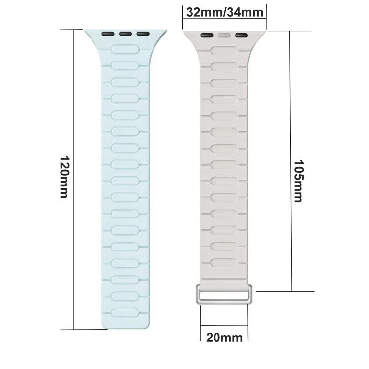 I字型マグネットシリコンウォッチバンド、Apple Watch 46mm / 49mm / 45mm / 44mm用、Apple Watch 42mm / 41mm / 40mm / 38mm用