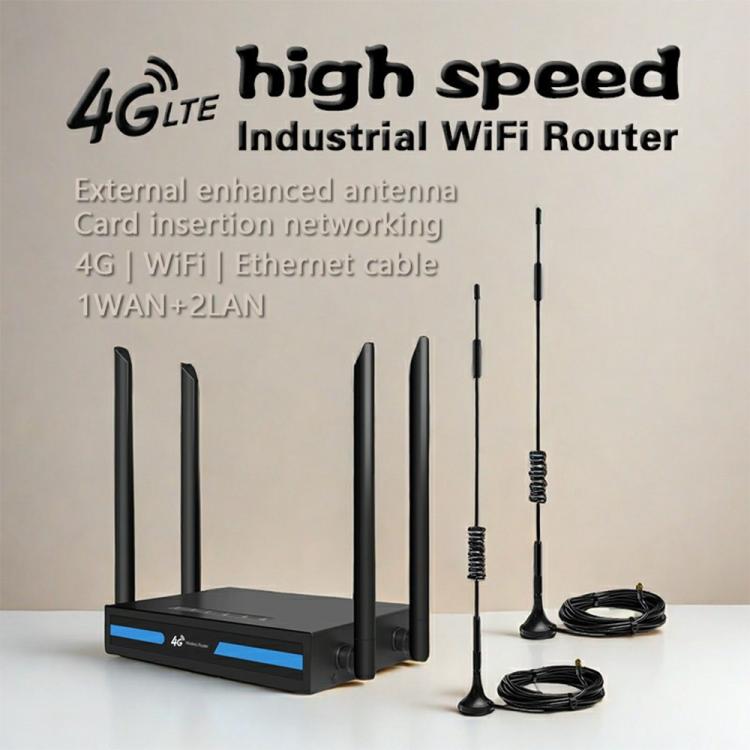 ED126-E 2つの屋外吸盤アンテナ付き 4G LTEルーター WiFi CPE ワイヤレスネットワークルーター USプラグ EUプラグ