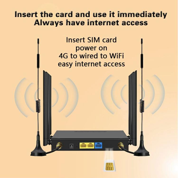 ED126-E 2つの屋外吸盤アンテナ付き 4G LTEルーター WiFi CPE ワイヤレスネットワークルーター USプラグ EUプラグ