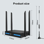 ED126-E 2つの屋外吸盤アンテナ付き 4G LTEルーター WiFi CPE ワイヤレスネットワークルーター USプラグ EUプラグ