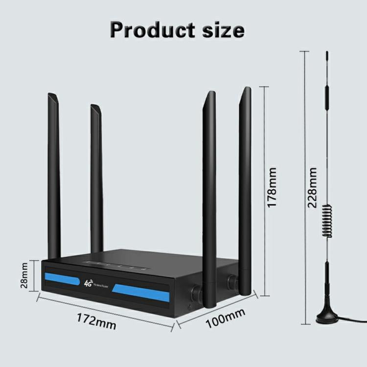 ED126-E 2つの屋外吸盤アンテナ付き 4G LTEルーター WiFi CPE ワイヤレスネットワークルーター USプラグ EUプラグ