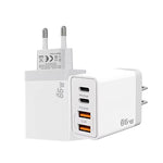 TE-PD44 デュアルUSB-A デュアルType-C 4ポート携帯電話充電器、EUプラグ、USプラグ