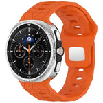 フットボールテクスチャ裏面スチールバックルシリコンウォッチバンド、Samsung Galaxy Watch8 / Watch8 Classic 用
