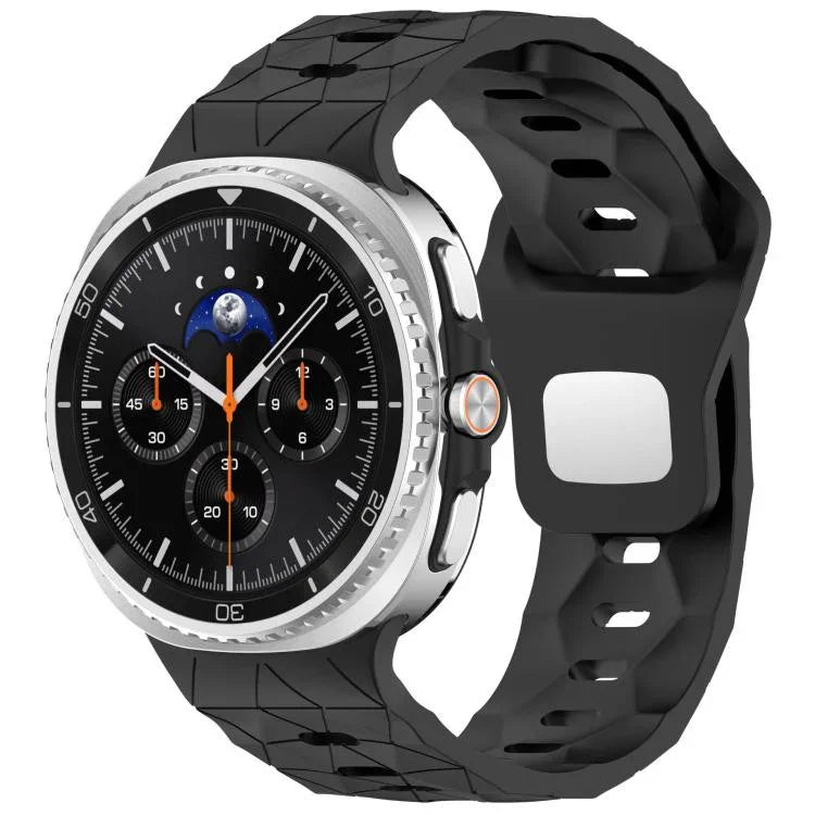 フットボールテクスチャ裏面スチールバックルシリコンウォッチバンド、Samsung Galaxy Watch8 / Watch8 Classic 用