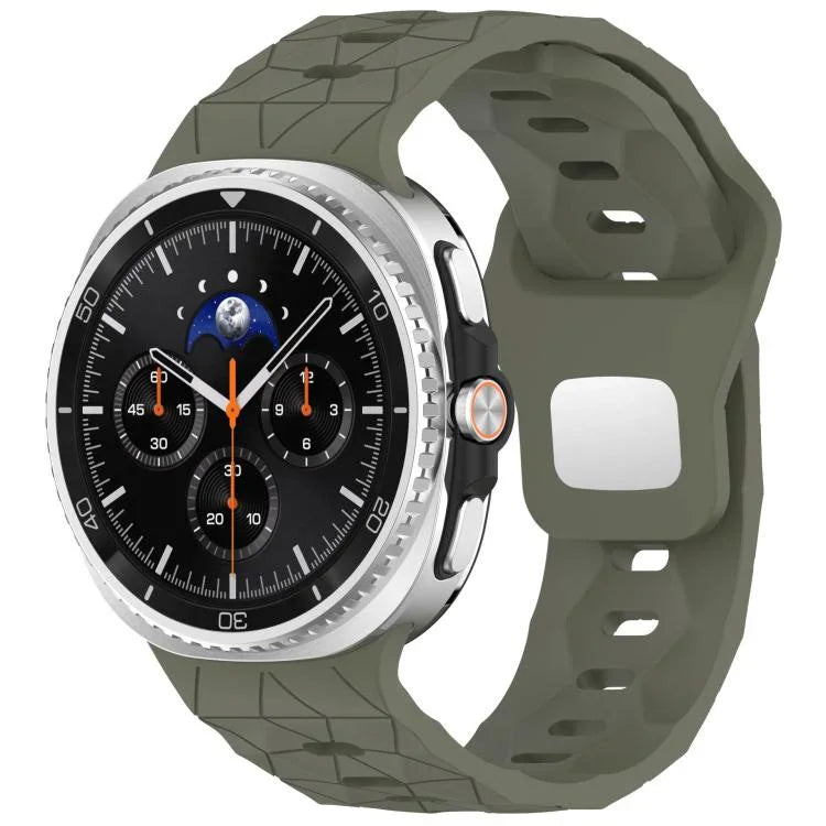 フットボールテクスチャ裏面スチールバックルシリコンウォッチバンド、Samsung Galaxy Watch8 / Watch8 Classic 用