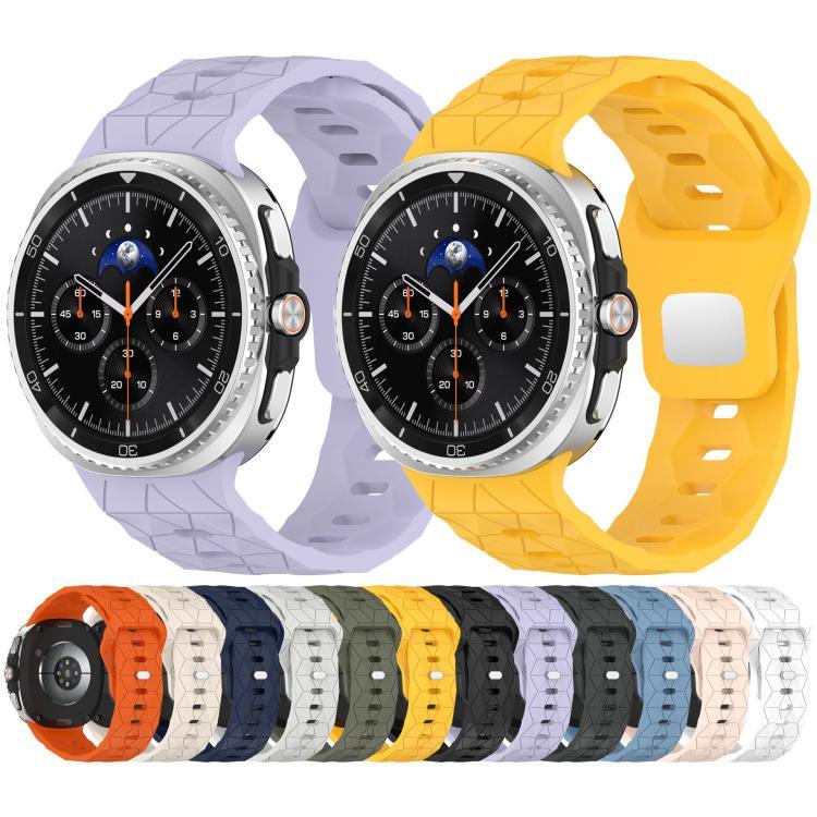 フットボールテクスチャ裏面スチールバックルシリコンウォッチバンド、Samsung Galaxy Watch8 / Watch8 Classic 用