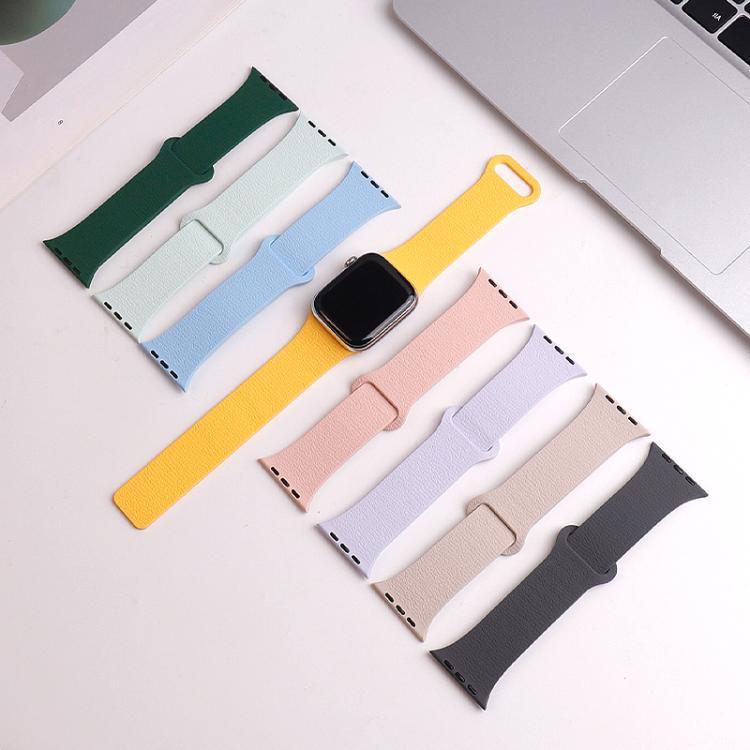 ライチ柄マグネットループシリコンウォッチバンド、Apple Watch 46mm / 49mm / 45mm / 44mm用、Apple Watch 42mm / 41mm / 40mm / 38mm用