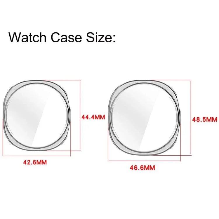 全面保護TPUプロテクティブカバー ミラネーゼマグネットメタルウォッチバンド、Samsung Galaxy Watch8 44mm用、Samsung Galaxy Watch8 40mm用