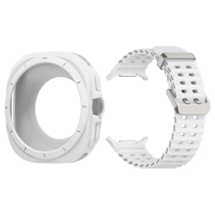 シリコンウォッチカバーマリンデュアルバックル シリコンウォッチバンド、Samsung Galaxy Watch 47mm / Ultra 2025用