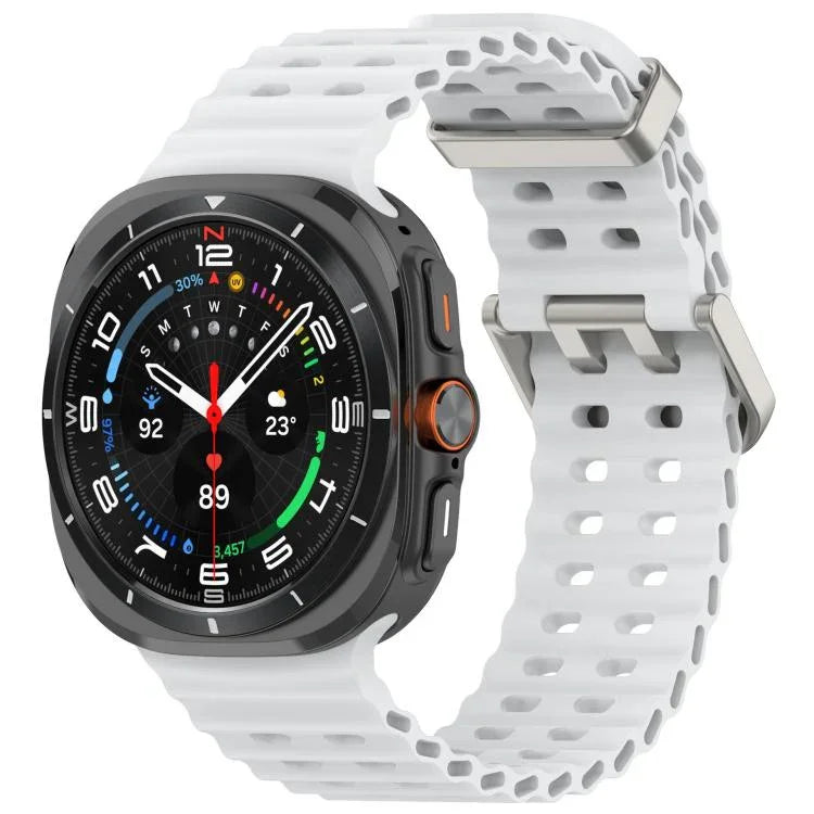 シリコンウォッチカバーマリンデュアルバックル シリコンウォッチバンド、Samsung Galaxy Watch 47mm / Ultra 2025用