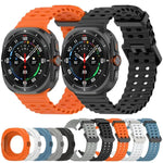 シリコンウォッチカバーマリンデュアルバックル シリコンウォッチバンド、Samsung Galaxy Watch 47mm / Ultra 2025用
