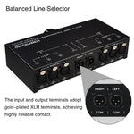 B072 3入力1出力フルバランス信号セレクター 3チャンネルバランスラインセレクター、外部電源不要ロスレス切替、B072