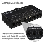 B073 1入力3出力フルバランス信号セレクター 3チャンネルバランスラインセレクター、外部電源不要ロスレス切替、B073