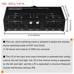 B073 1入力3出力フルバランス信号セレクター 3チャンネルバランスラインセレクター、外部電源不要ロスレス切替、B073