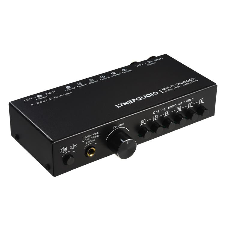 B081 6入力3出力オーディオ信号セレクタースイッチャー多チャンネルスイッチャー、フルバランスパッシブフロントアクティブスピーカーボリュームコントローラーRCAセレクター、B081