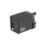 FC1 3-in-1 70cm 伸縮式Type-Cケーブル、PD3.0、QC3.0 USBスマホ充電器、UKプラグ