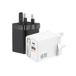 FC1 3-in-1 70cm 伸縮式Type-Cケーブル、PD3.0、QC3.0 USBスマホ充電器、UKプラグ