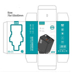 FC1 3-in-1 70cm 伸縮式Type-Cケーブル、PD3.0、QC3.0 USBスマホ充電器、UKプラグ