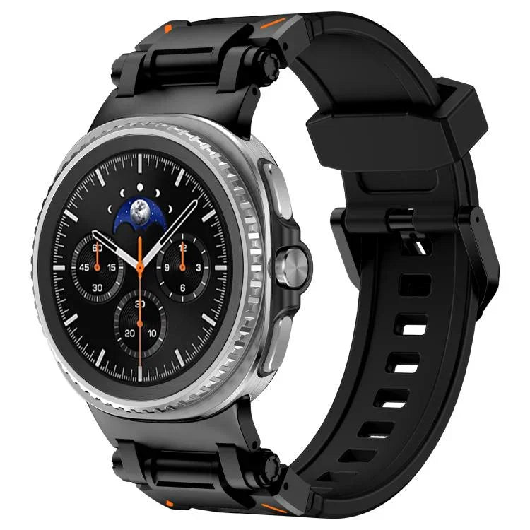 エクスプローラーメタルコネクターシリコンウォッチバンド、Samsung Galaxy Watch8 / Watch8 Classic用
