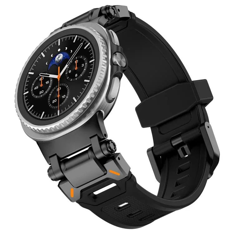 エクスプローラーメタルコネクターシリコンウォッチバンド、Samsung Galaxy Watch8 / Watch8 Classic用