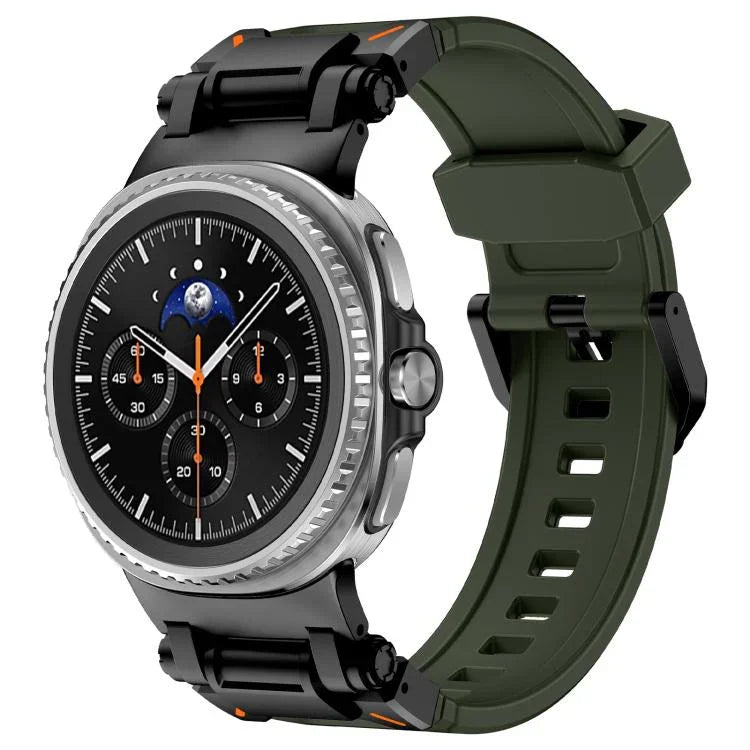 エクスプローラーメタルコネクターシリコンウォッチバンド、Samsung Galaxy Watch8 / Watch8 Classic用