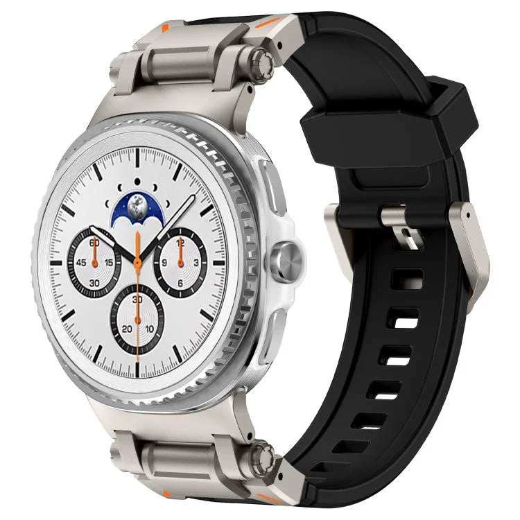 エクスプローラーメタルコネクターシリコンウォッチバンド、Samsung Galaxy Watch8 / Watch8 Classic用