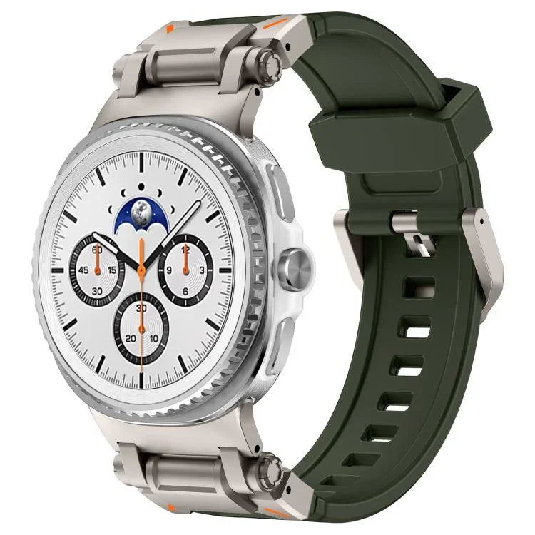 エクスプローラーメタルコネクターシリコンウォッチバンド、Samsung Galaxy Watch8 / Watch8 Classic用
