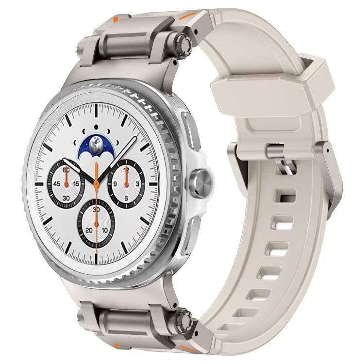 エクスプローラーメタルコネクターシリコンウォッチバンド、Samsung Galaxy Watch8 / Watch8 Classic用