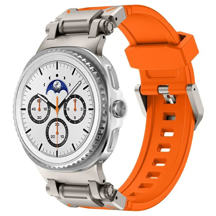エクスプローラーメタルコネクターシリコンウォッチバンド、Samsung Galaxy Watch8 / Watch8 Classic用