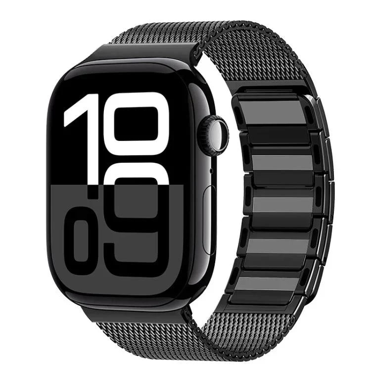 磁気織り込みI字型ステンレススチール時計バンド、Apple Watch 46mm / 49mm / 45mm / 44mm用、Apple Watch 42mm / 41mm / 40mm / 38mm用