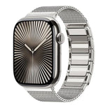 磁気織り込みI字型ステンレススチール時計バンド、Apple Watch 46mm / 49mm / 45mm / 44mm用、Apple Watch 42mm / 41mm / 40mm / 38mm用