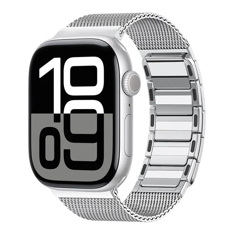 磁気織り込みI字型ステンレススチール時計バンド、Apple Watch 46mm / 49mm / 45mm / 44mm用、Apple Watch 42mm / 41mm / 40mm / 38mm用