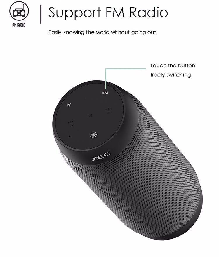 BQ615 PRO カラフルLED ワイヤレス HiFi ステレオスピーカー Bluetooth + TFカードプレーヤー + FMラジオ + AUX + NFC搭載 BQ615 PRO