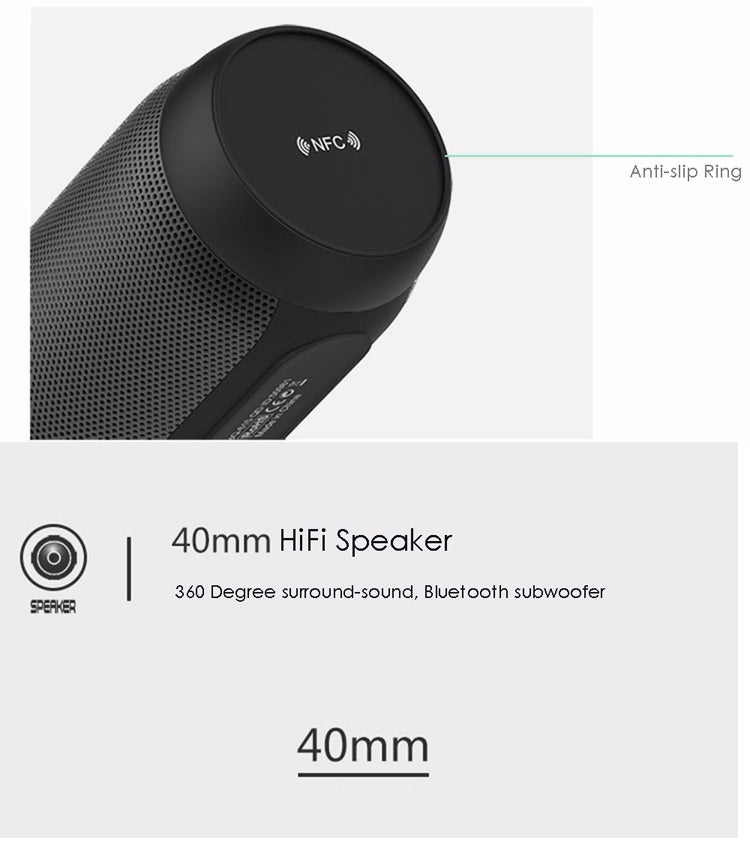 BQ615 PRO カラフルLED ワイヤレス HiFi ステレオスピーカー Bluetooth + TFカードプレーヤー + FMラジオ + AUX + NFC搭載 BQ615 PRO