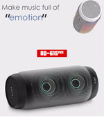 BQ615 PRO カラフルLED ワイヤレス HiFi ステレオスピーカー Bluetooth + TFカードプレーヤー + FMラジオ + AUX + NFC搭載 BQ615 PRO