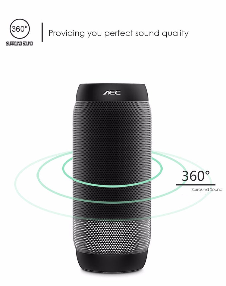 BQ615 PRO カラフルLED ワイヤレス HiFi ステレオスピーカー Bluetooth + TFカードプレーヤー + FMラジオ + AUX + NFC搭載 BQ615 PRO