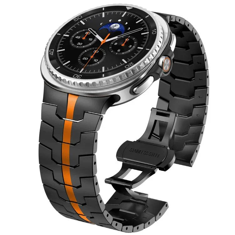 バタフライバックルステンレススチールウォッチバンド、Samsung Galaxy Watch8 / Watch8 Classic用